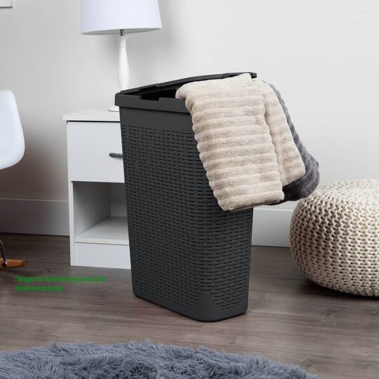 Mind Reader 23.5'' Slim Laundry Hamper with Cutout Handles